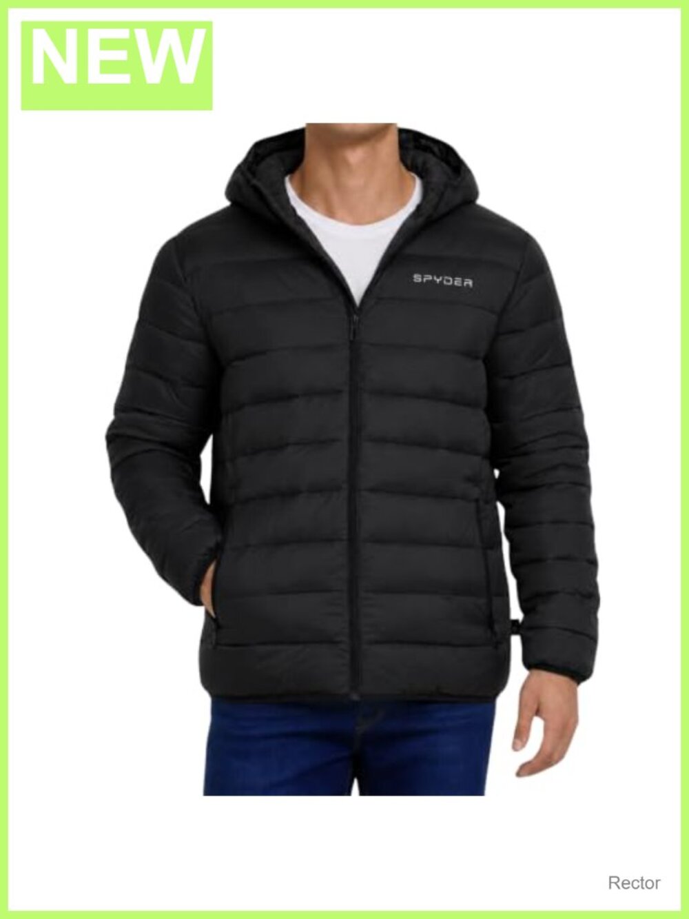Packable Lightweight Quilted Puffer Jacket Hooded Winter Coat Men